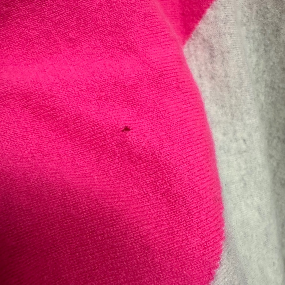 Lilly Pulitzer Sweater L/XL Pink Beige 100% Cashmere V-Neck‎ Long Sleeve *READ - Picture 6 of 9